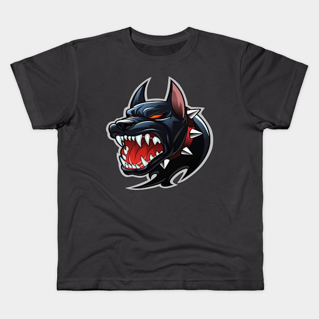 stonge pitbull dog Kids T-Shirt by abdilah001